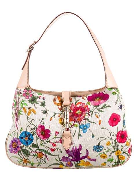 gucci jackie bag floral|gucci floral bag price.